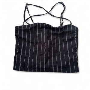 Black Striped Women's Top